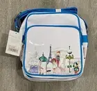Shoulder Bag Christopher Vine Design Paris Graphic White Brand New