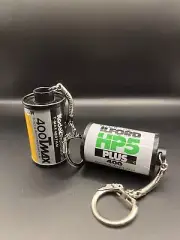ILFORD HP5 And Kodak T-Max, Canister Keychain Retro Gift.
