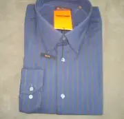 BEN SHERMAN LONG SLEEVE TRIM FIT DRESS SHIRT 17 1/2, 32-33
