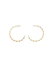 Maje Gold Tone Tapered Metal Hoop Earrings