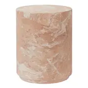 Cooper & Co. Astrid 46cm MgO Side Table Tea Rose Marble Look