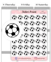 Soccer Ball Icon Planner Sticker for Diary, Calendar, Journal and Scrapbooking