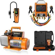 Elitech Digital Manifold Gauge+Infrared Leak Detector+7CFM Vacuum Pump+HvacScale