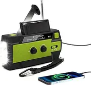 Solar Radio, NefLaca Portable Crank Radio AM/FM Emergency Radio 4000 mAh Rechargeable Battery 4 Modes LED Torch with SOS Alarm Hand Crank Dynamo and USB