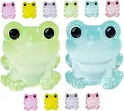 Alasum 12pcs Frog Decorations Dark Frog Figurines for Garden Fairy Terrarium Room Ornaments Cute Landscape Decor for Dollhouse