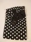 New With Tag Harman Hostess Apron Black With White Polka Dot With Pocket 20”x23”
