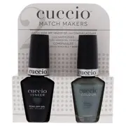 Match Makers Set - Dubai Me An Island by Cuccio Colour for Women - 2 Pc 0.44oz Veneer Soak Of Gel Nail Polish, 0.43oz Colour Nail Polish