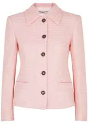 Alessandra Rich Sequin-embellished Tweed Jacket - Light Pink - 42 (UK10 / S) 42 (UK10 / S)