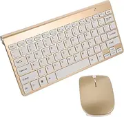 KALLORY 1Set Wireless Keyboard Mouse Quiet Compact Cordless for PC Minimalist Design Low Power Consumption Space Saving Layout