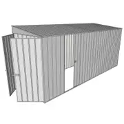Build-a-Shed 1.5 x 4.5 x 2m Single Sliding Side Door Skillion Shed - Zinc