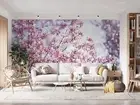3D Pink Sakura Wallpaper Wall Murals Removable Wallpaper 135