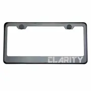 Titanium Gun Metal License Plate Frame CLARITY Laser Etched Metal Screw Cap (for: Honda Civic)