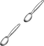 BIUDECO 2 Pcs Spoon Melon Baller Scoop Kitchen Ball Scoop Ice- Cream Spade Ice Cream Baller Scoop Fruit Melon Baller Icecream Scoop Ice Scoop Cookie Dough Scoop Silver Stainless Steel