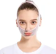 V Line Double Chin Reducer, Upgraded Double Chin Eliminator with Two Wearing Way, Reusable Face Lifting Mask Breathable Face Slimming Strap for Tightening Skin Prevent Sagging for Women, Jaw Exerciser