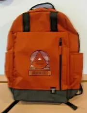 LEED'S Tranzip Commuter Backpack Padded Backpack BRICK w BLACK Accents