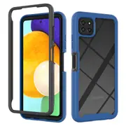 MCC Shockproof Bumper Case Samsung Galaxy A22 5G Clear Back Cover A226 [Dark Blue]