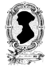 Vintage Image Jane Austen Silhouette Furniture Transfer Waterslide Decal WOM992