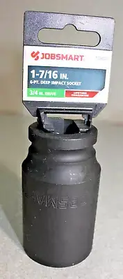 Jobsmart Socket 1 7/16" Black Deep Impact 6 point New