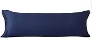 evolive Luxury 100% Tencel Material Silk Feel Cooling Breathable Pillow Cover/Pillowcase (Navy, 21“X54“ Body Pillow Cover)