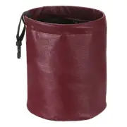 Car Trash Can 0.9 Gallon Foldable Leak-Proof Garbage Organizer, Red
