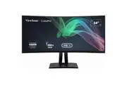 ViewSonic 34" VP3481a ColorPro 21:9 Curved UWQHD Monitor with 100Hz, FreeSync, 90W USB C, RJ45 and sRGB VP3481a