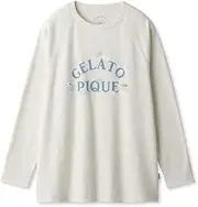 gelato pique(ジェラート ピケ) PWCT235272 Women's Pajama Party One Point Long T Gry Free Size, Gray, Free Size