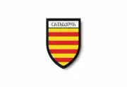 PATCH PATCHES EMBLEM IRON ON GLUE PRINT FLAG world crest catalonia
