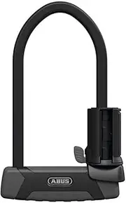 ABUS U-Lock Granit XPlus 540 and SH B Bracket, Bike Lock with XPlus Cylinder as Tamper Protection and Illuminated Key, ABUS Security Level 15, Black, 23 cm