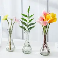 在飛比找樂天市場購物網優惠-歐式透明玻璃花瓶客廳插花擺件簡約落地大號水培干花飾品玻璃瓶