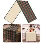 14 x 84 Inch Red Green Buffalo Plaid Table Runner Christmas Cotton Buffalo Ch...