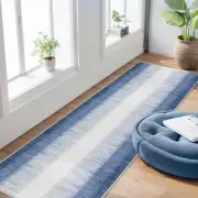 Ombre Carpet Runners for Hallways 8ft, Blue Kitchen Runner Rugs Non Skid Wash...