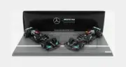 1:43 SPARK Mercedes Gp Set F1 #44 + #77 Abu Dhabi Gp 2021 Hamilton Bottas S7860