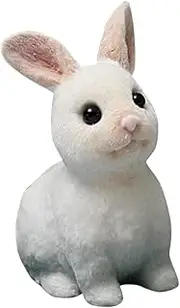 Yardwe Resin Rabbit Figurine Easter Bunny Decor Miniature Statue Desktop Bunny Ornament