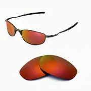 Walleva Polarized Fire Red Replacement Lenses For Oakley Tightrope Sunglasses