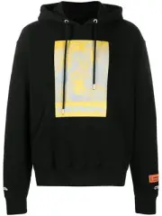 HERON PRESTON LITHO BIRDS LOGO SWEATSHIRT MEN HOODIE HMBB015R21JER0021018