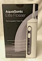 AquaSonic Elite Portable Cordless Water Flosser - White -Brand New!