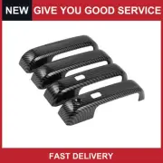 4 Pcs Exterior Door Handle Cover for Ford F-150 with Keypad Carbon Fiber Pattern