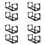 8pc Stakrax Wall Mounted Modules Barware Wine Rack Organiser 24x10.5cm Black