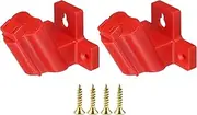 HARFINGTON 2pcs Battery Holder Wall Mount Tool Holder Dock Compatible 12V Li-ion Batteries for Workshop,Garage, Home Renovation.Basement,Red