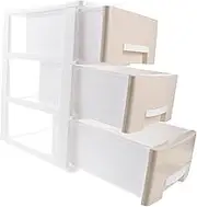 HOLIDYOYO Cube Storage Box Drawers Plastic Organiser for Makeup Office Drawer Style
