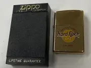ZIPPO 1932-1990 HARD ROCK CAFE SAN DIEGO BRASS LIGHTER UNFIRED IN BOX X736
