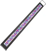 Zingbabu Led Aquarium Light,90-110CM 42W WRGB Full Spectrum Fish Tank Light, Reef Tank Light with Timer, Brightness Dimmable, Alu Alloy Shell Extendable Brackets Aquarium Lamp