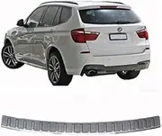 X3 (F25) FACELIFT Stainless Steel Chrome Rear Bumper Protector Scratch Guard (2010-2017)