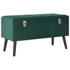 Bench with Storage Compartment Green 80 cm Velvet vidaXL
