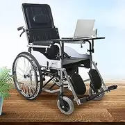 Lightweight Aluminium Wheelchair, Standard Reclining with Removable Headrest Mobility Aid Comfortable and Robust Travel Chair...