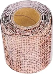 FUNOMOCYA 1Roll Adorable Non Adhesive Bulletin Board Trim School Decor Burlap Pattern Classroom Borders for Craft Projects DIY for Whiteboards Chalkboards