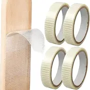 4 Pcs Fiberglass Cricket Bat Tape Rolls, Anti Scuff Sheet Tape, Side Face Protection Tape for Cricket Bat, High Viscosity Fiberglass (24MM×30M)