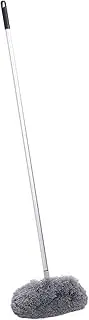 Multifunctional Duster with Extension Pole, Ceiling Fan Cleaner Duster Washable, 360° Rotation Feather Dusters for Cleaning, 140cm Dust Removal Tool for Furniture (Gray 2.5m /