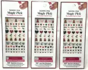 (3) Dashing Diva Magic Pick Nail Art Stickers Sealed MK44 - Be(ar) Mine