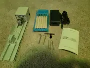 Mini Sanjiang Wood Lathe Machine DIY Woodworking Kit Plus 6pcswood Carving Set.